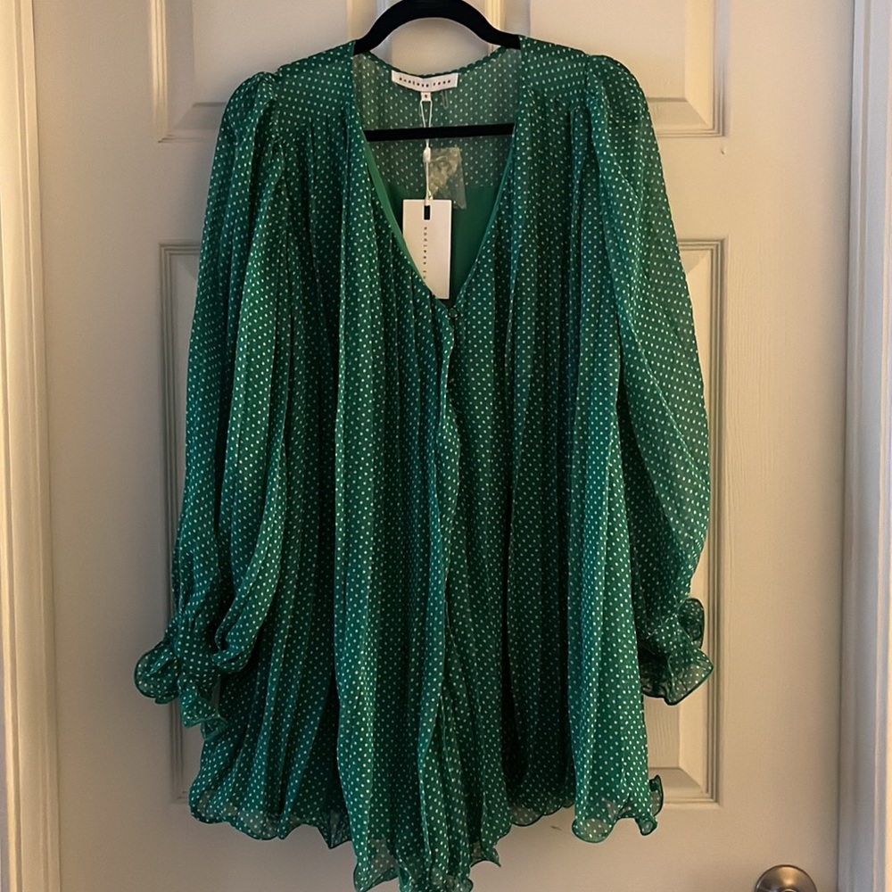 Endless Rose Romper Green with White Polkadots Size Small,Bohemian, Cr…